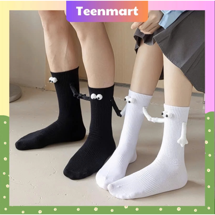 Tất Vớ Cổ Cao Nắm Tay Có Nam Châm Mắt Lồi Siu Dễ Thương