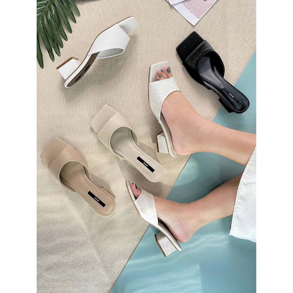 Giày guốc nữ MYSS bản ngang 4 cm thời trang - SU193