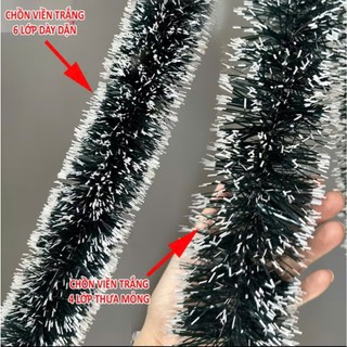 [ KHO Xỉ ] DÂY CHỒN XANH - XANH TUYẾT 8cm/10cm/12cm dài 2M trang trí NOEL Giáng Sinh