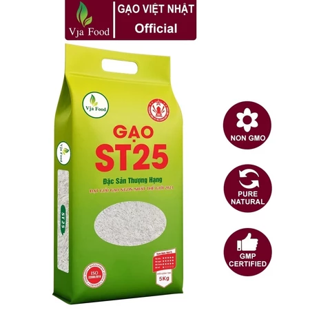 Gạo ST25 Sóc Trăng - Vùng Lúa Tôm - Túi 5Kg