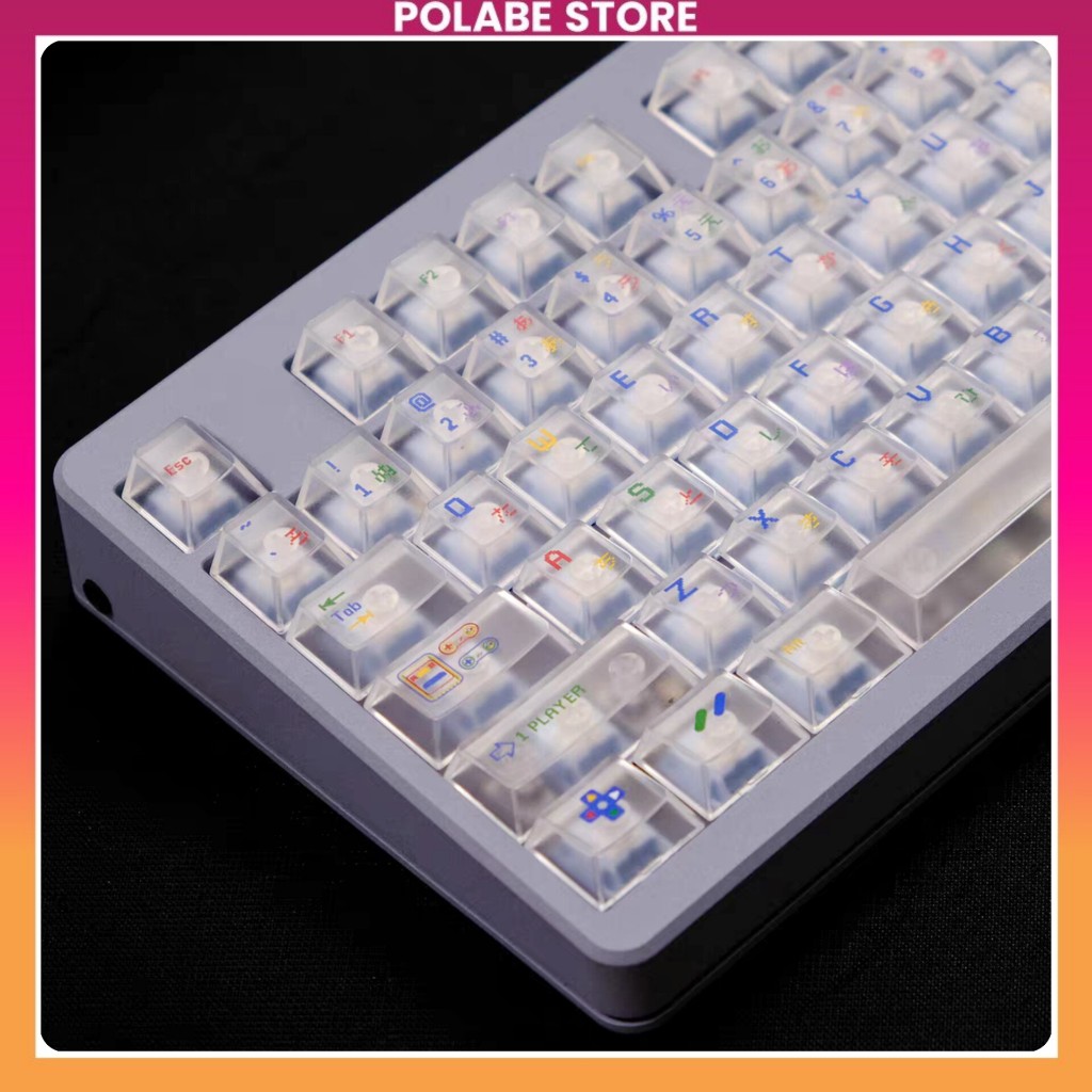 Keycap SFC PC Clear cherry profile Keycap Aifei SFC trong suốt xuyên led bàn phím Polabe Store | BigBuy360 - bigbuy360.vn