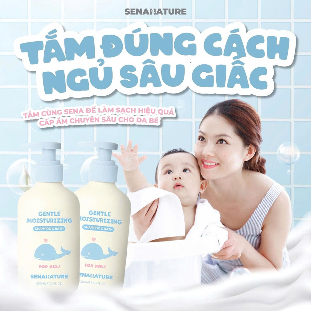 (Tặng quà) Sữa tắm gội trẻ em senanature gentle moisturizing shampoo & bath 300ml sữa tắm em bé senanature  IS27