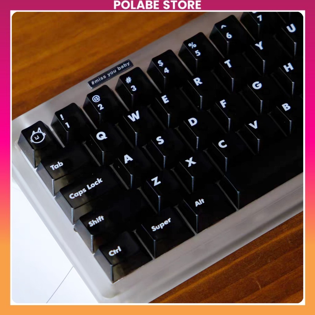 Keycap Aifei Black PC cherry profile Keycap xuyên led trong suốt bàn ...