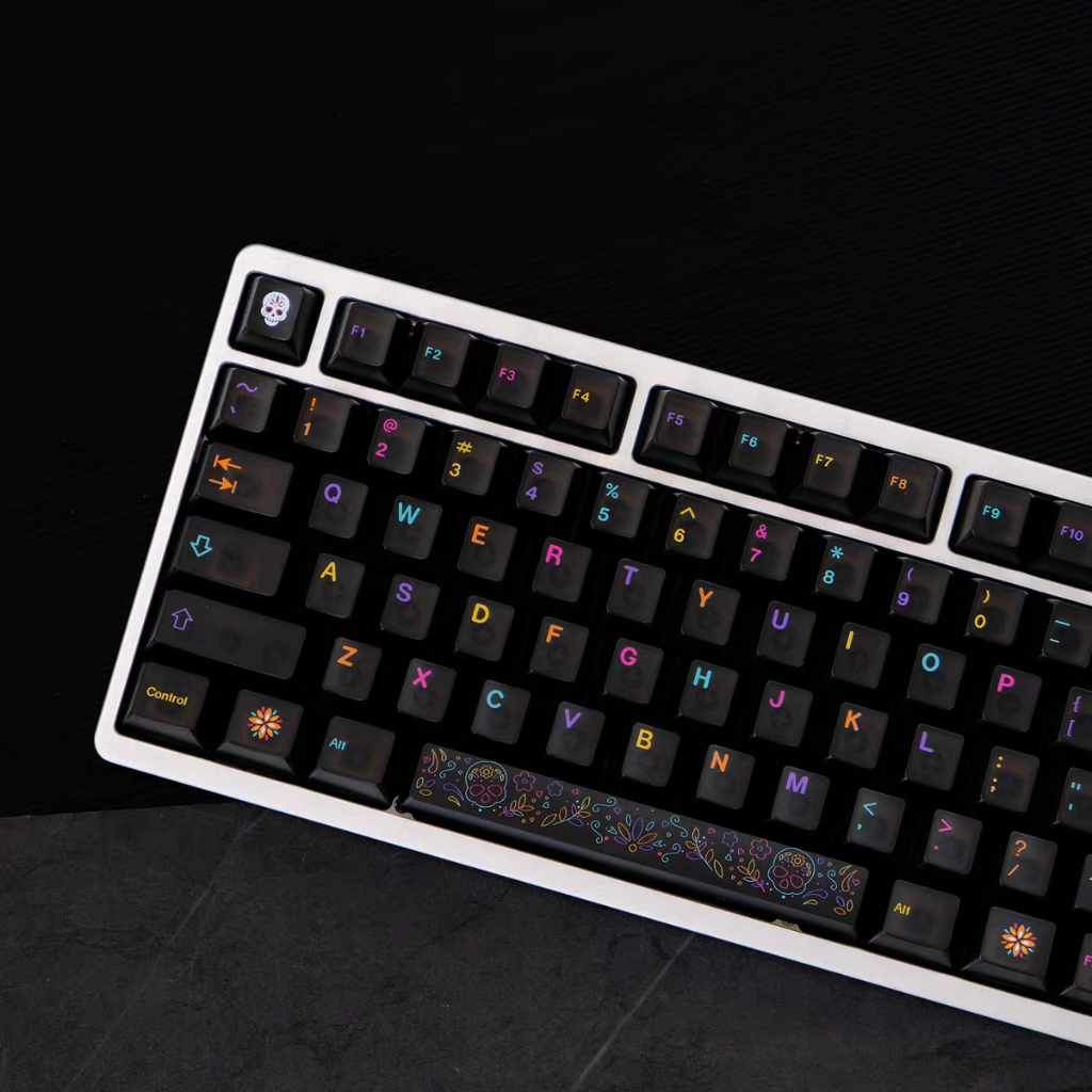 Keycap Mictlan PC cherry profile Keycap Aifei Mictlan trong suốt xuyên led bàn phím Polabe Store | BigBuy360 - bigbuy360.vn