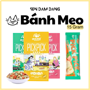 Bánh Thưởng Snack Cá Hồi Pick Pick Cho Mèo - Gói 15 Gram