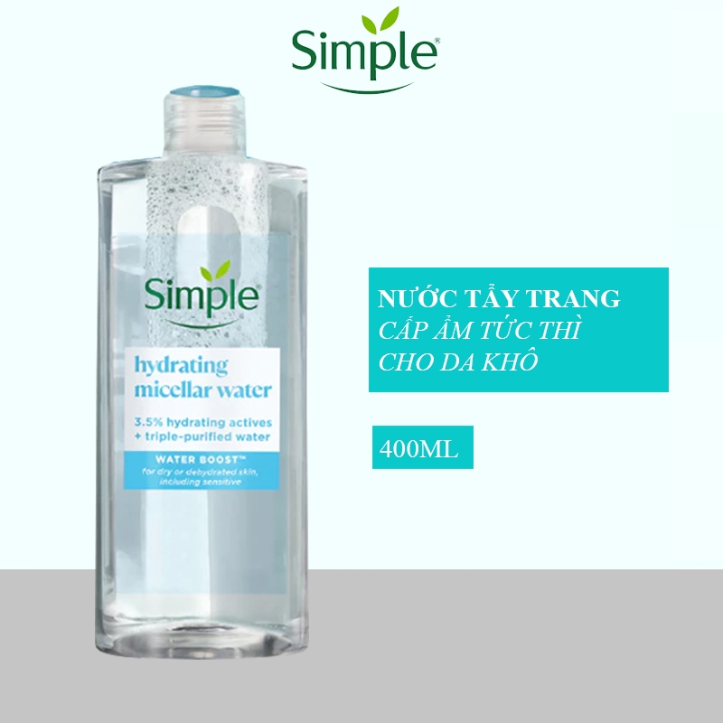 Nước tẩy trang Simple sạch sâu dịu nhẹ màu xanh dương, xanh lá - SIMPLE MICELLAR WATER | BigBuy360 - bigbuy360.vn