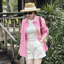 set 4 món áo ba lỗ kèm sơ mi mix quần kaki kèm đai, set đồ nữ năng động, khỏe khoắn S009 DORY CHIC STORE