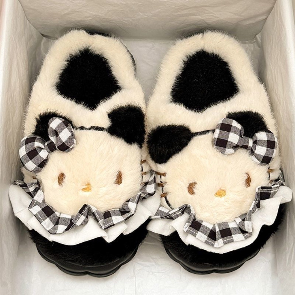 Dép lông Hello Kitty nữ dễ thương – 3 màu – Size 36-41