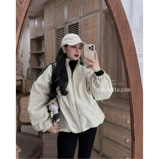 Áo Khoác Gió Nữ Lót Phao Basic Form Rộng QCCC Cao Cấp