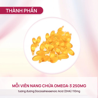Viên uống bổ sung DHA Healthy Care Kids High Strength cho bé thông minh toàn diện hộp 60 viên
