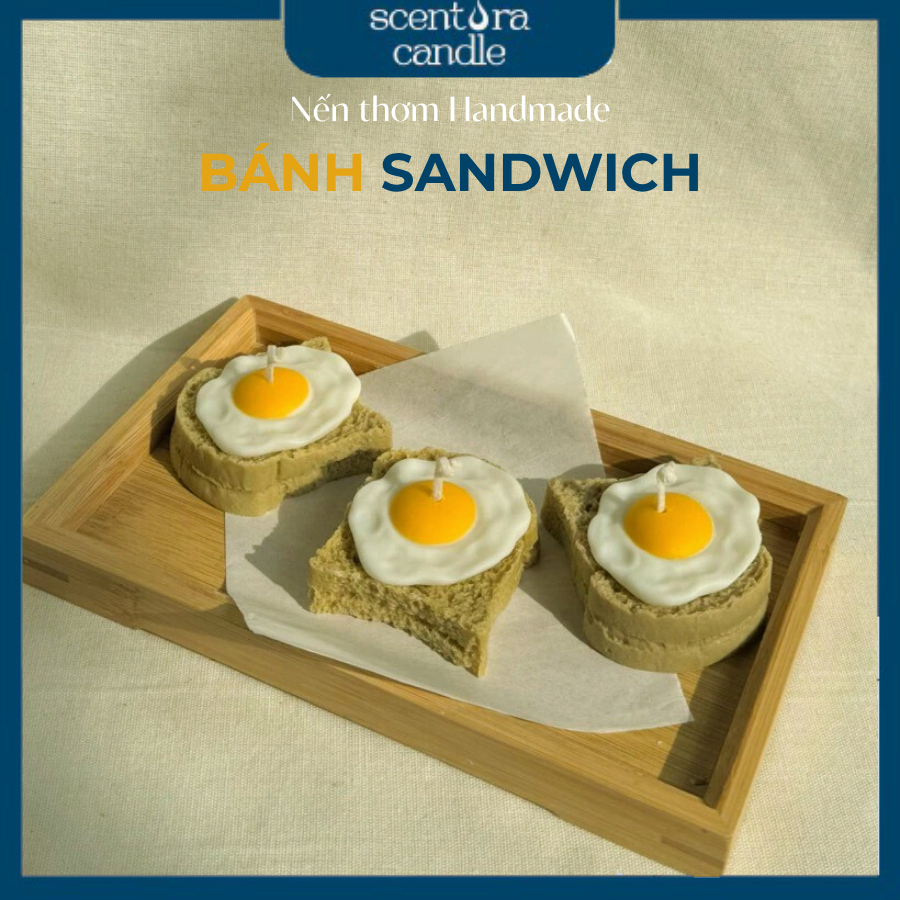 Nến Thơm Bánh Sandwich ScentoraCandle, Trang trí, Decor Phòng, Quà Tặng Sinh Nhật, Lễ Kỉ Niệm