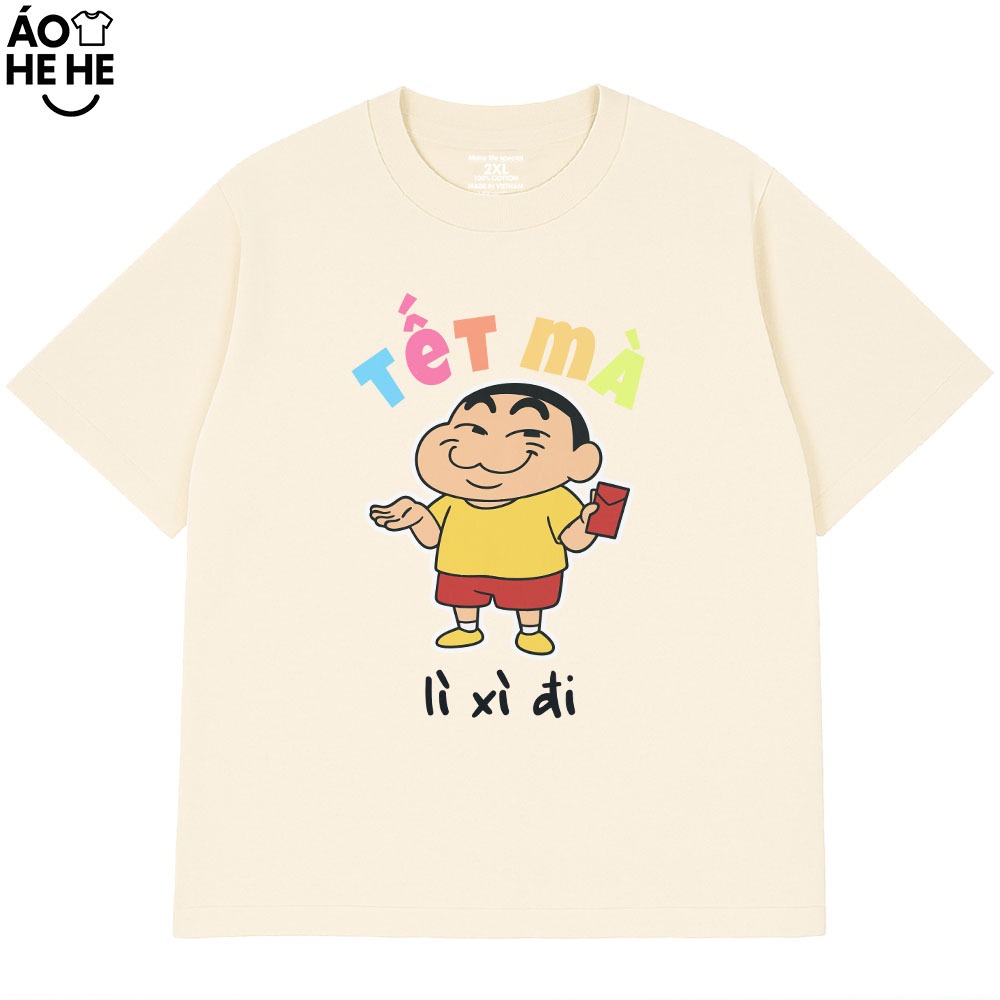 Áo Thun Hài Hước Tết Mà Lì Xì Đi Câu Nói Ngày Tết Vui Nhộn Form Rộng Cotton 230gsm In Theo Yêu Cầu
