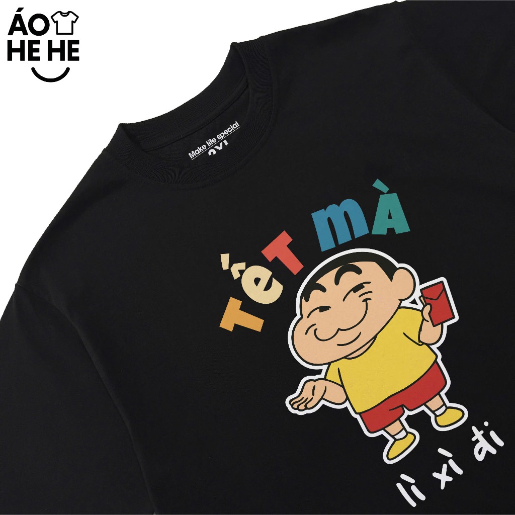 Áo Thun Hài Hước Tết Mà Lì Xì Đi Câu Nói Ngày Tết Vui Nhộn Form Rộng Cotton 230gsm In Theo Yêu Cầu