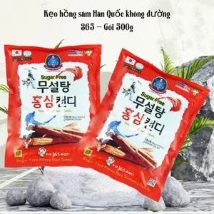 Kẹo hồng sâm Hàn Quốc không đường 365 – Gói 500g