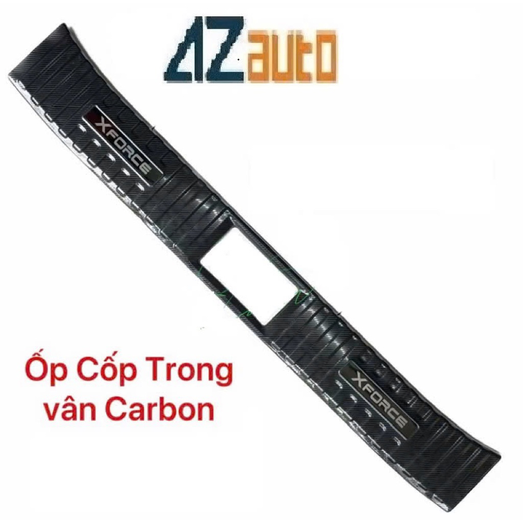 Ốp bậc cửa nẹp bước chân, chống trầy cốp xe Xforce 2024-2025 vân Carbon hàng cao cấp
