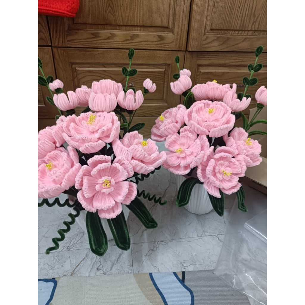 SIZE LỚN- Chậu Hoa Kẽm Nhung Decor , Quà Tặng Xinh Xắn