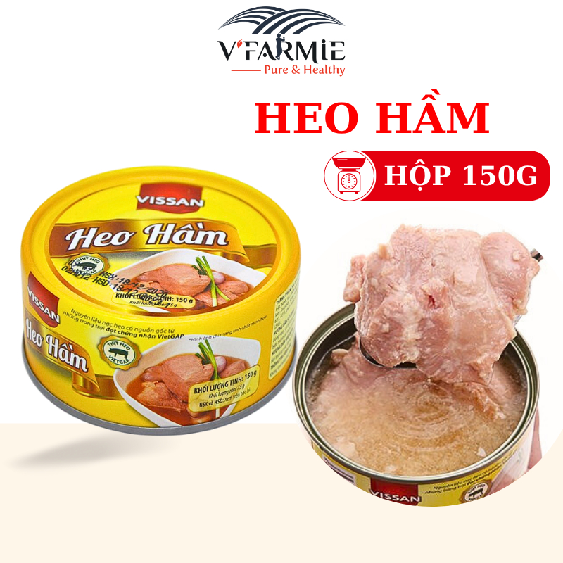 Heo hầm Vissan hộp 150g - đồ hộp tiện lợi