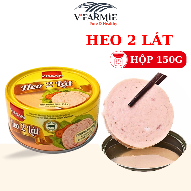 Heo 2 lát Vissan hộp 150g - đồ hộp tiện lợi