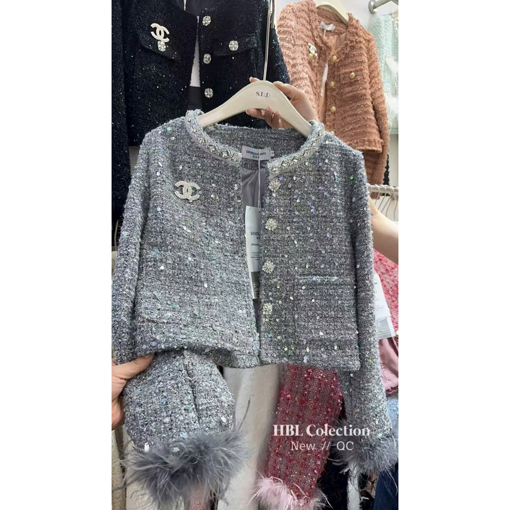 𝑺𝒔𝒖.𝑺𝒕𝒖𝒅𝒊𝒐// ÁO DẠ BLING BLING TAY LÔNG TAG SENDUODUO SIU HOT
