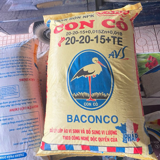 [1kg] PHÂN BÓN NPK 20-20-15+TE CÒ PHÁP 3 MÀU CHÍNH HÃNG CON CÒ PHÁP Phú hợp với mọi loại cây trồng