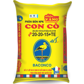 [1kg] PHÂN BÓN NPK 20-20-15+TE CÒ PHÁP 3 MÀU CHÍNH HÃNG CON CÒ PHÁP Phú hợp với mọi loại cây trồng