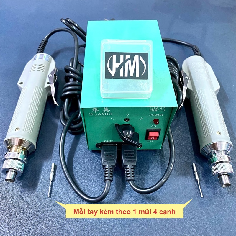 Bộ tô vít điện cầm tay tháo siết ốc điện thoại đều lực, hạn chế toét đầu ốc, 2 tay vít và Adapter màu xám