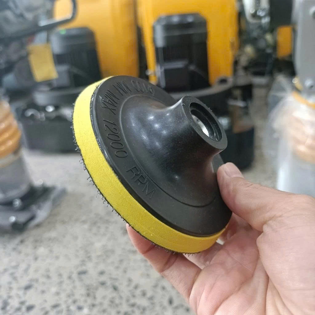 ĐẾ DÍNH MÁY CHÀ NHÁM – MÁY ĐÁNH BÓNG TRỤC M10 – XỐP VÀNG VN | BÁT DÍNH – BÁT DÁN LÁ SỐ – ĐẦU SỐ NỈ ĐÁNH BÓNG