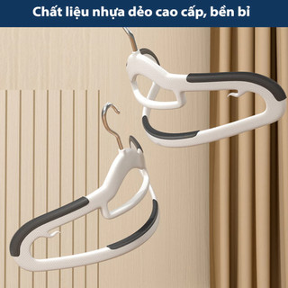 Móc treo quần áo nhựa dẻo chống trượt xoay 360 độ đa năng bền nhẹ tiện dụng