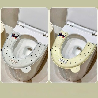 Đệm lót bồn cầu giữ ấm chống vi khuẩn bằng EVA chống thấm in họa tiết xinh xắn 40x36cm