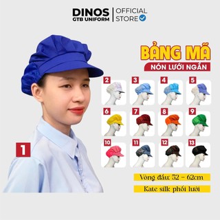 Nón Lưới Ngắn Trùm Đầu Dinos Vải Phối Lưới Thoáng Mát Cho Nam Nữ Công Nhân, Cấp Dưỡng, Đầu Bếp