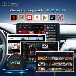 HTD Android Box D12 SE dành cho ô tô, tặng kèm Vietmap Live Plus 2N, Sim 4G