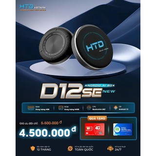 HTD Android Box D12 SE dành cho ô tô, tặng kèm Vietmap Live Plus 2N, Sim 4G