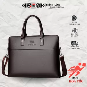 Cặp xách tay da doanh nhân M.E.N thành đạt thời trang đựng laptop 15 inch chống thấm nước [GiÁ SỈ]