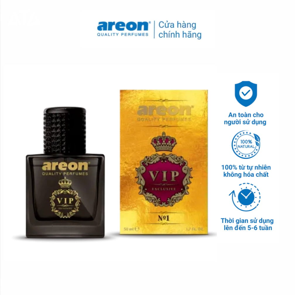 Nước Hoa Ô Tô AREON Car Perfume VIPNo1 50ml Chính Hãng-Hương Thơm Sang Trọng,Khử Mùi Nội Thất Xe Hơi