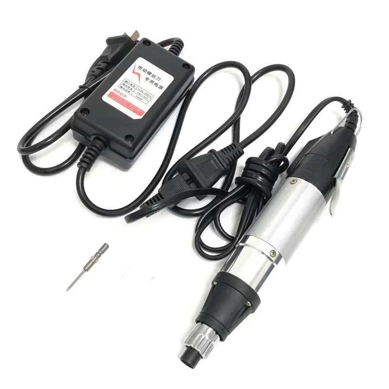 Bộ tô vít điện cầm tay tháo siết ốc điện thoại đều lực, hạn chế toét đầu ốc, 1 tay vít và Adapter, màu trắng đen
