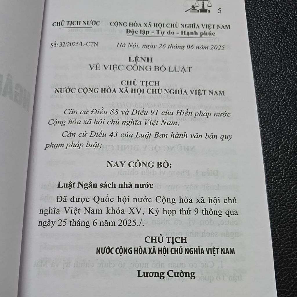 Sách - Luật ngân sách nhà nước năm 2025 (NXB Lao Động)