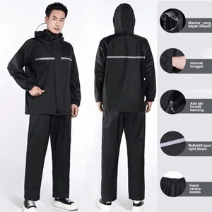 Bộ Quần Áo Mưa Dáng Dài nam nữ Bảo Vệ Toàn Thân Và Bão, Phản Quang An Toàn Hơn Chất Liệu Dai Và Siêu Chống Nước