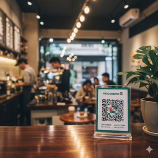 QR CODE để bàn mica, Bảng quét mã QR giao dịch điện tử, QR code thanh toán bằng QR, bảng menu bằng mica để bàn..
