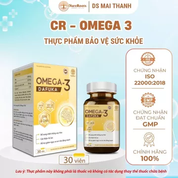 Bổ Sung Omega 3, Hỗ Trợ Mắt Sáng, Bổ Não, Bảo Vệ Tim Mạch – TPBVSK Viên Uống Dầu Cá CR-Omega 3 - 30 Viên - CareRoots