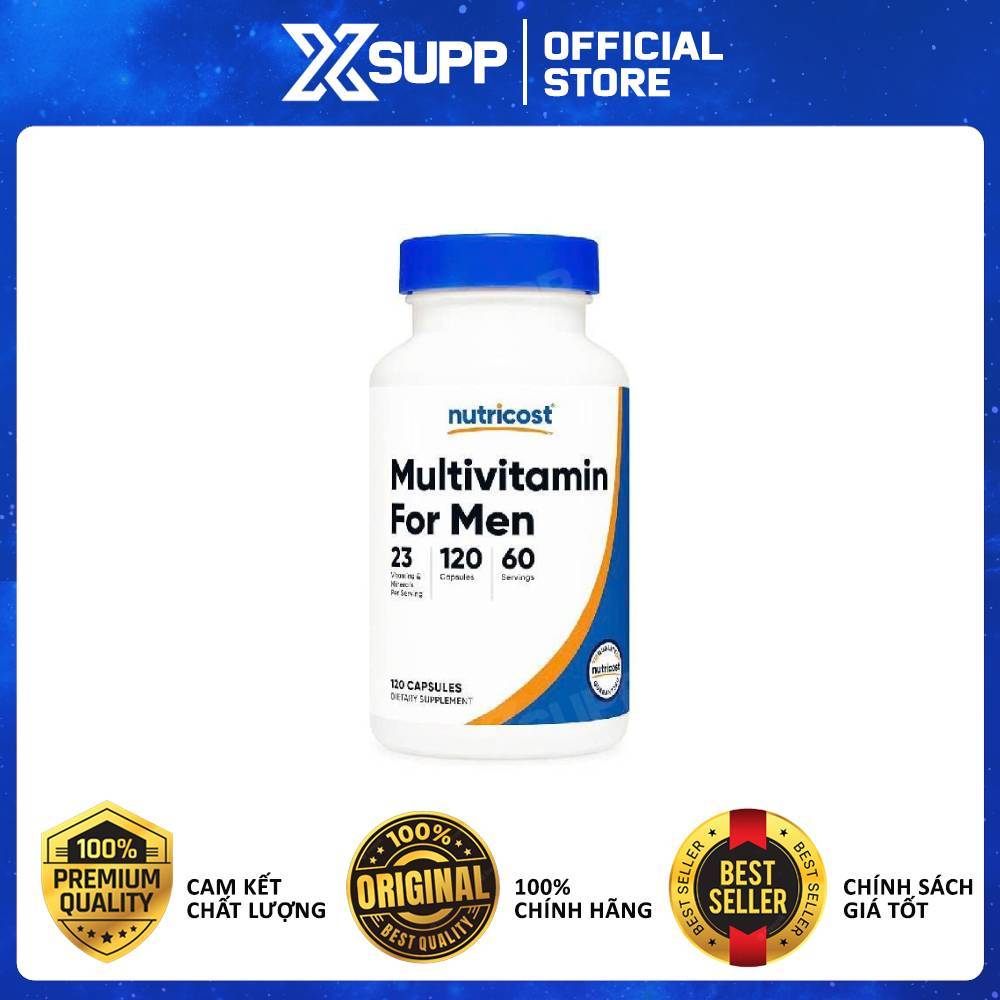 Nutricost Multivitamin For Men - Viên Uống Hỗ Trợ Nhu Cầu Dinh Dưỡng Đa Chiều 120 Viên