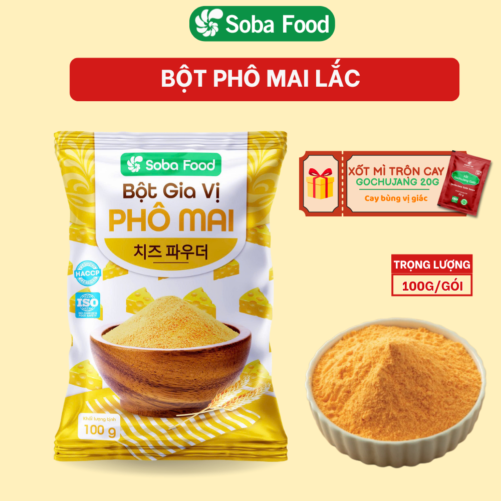 Combo Bột Phô Mai Hàn Quốc Tomato T&P Gói 100g, Lắc Khoai Tây, Bắp Rang, Sốt Phô Mai, Pudding