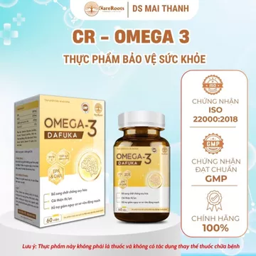 Bổ Sung Omega 3, Hỗ Trợ Mắt Sáng, Bổ Não, Bảo Vệ Tim Mạch – TPBVSK Viên Uống Dầu Cá CR-Omega 3 - 60 Viên-CareRoots
