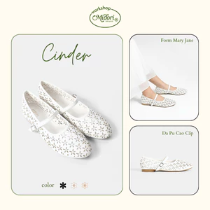 Giày Búp Bê Nữ CINDER Mũi Nhọn Đế Bệt Lưới Quai Ngang Mary Jane Kiểu Dáng Đơn Giản | MIDORI WORKSHOP
