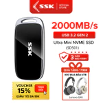 Ổ Cứng SSD Di Động SSK SD 501 Mini NVME | Type C Gen2 Tốc độ truyền USB C (2000Mb/s) Nhanh | Chip Hiệu suất — ảnh 1
