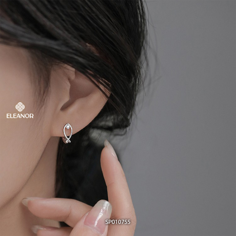 Bông tai nữ chuôi bạc 925 Eleanor Accessories hình cá mèo phụ kiện trang sức khuyên tai 10755