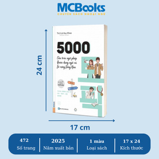 Sách - 5000 Cấu Trúc Ngữ Pháp Quán Dụng Ngữ Và Từ Vựng Tiếng Hàn MCBooks