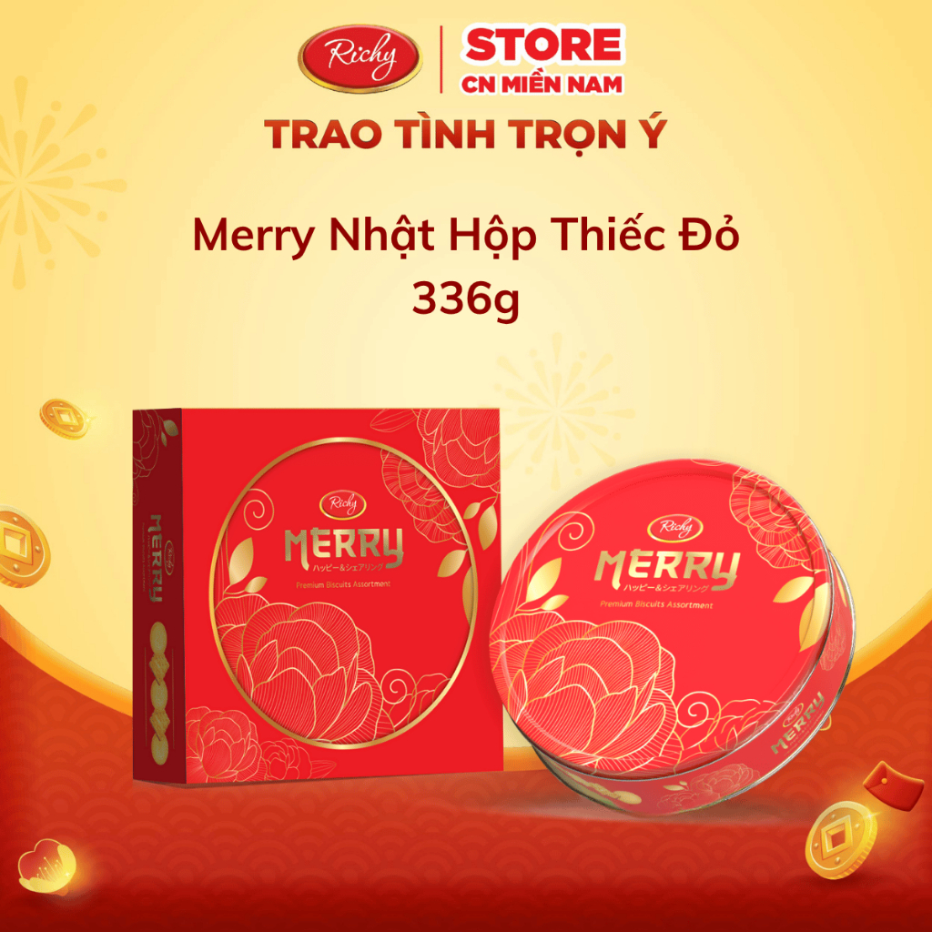 [CÓ TÚI GIẤY] Hộp Bánh Quy Merry Richy, Merry Mã đáo thành công - Hộp ...