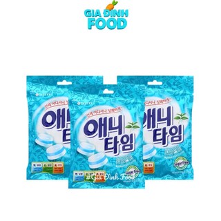 Kẹo Lotte Anytime các vị Bạc hà/ Chanh/ Mận không đường - Gói 60g