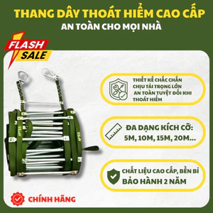 Thang Dây Thoát Hiểm Chống Cháy – Dây Cáp Thép Siêu Bền, Tải Trọng Lớn, Gấp Gọn Dễ Dùng Khi Cứu Hộ Cứu Nạn
