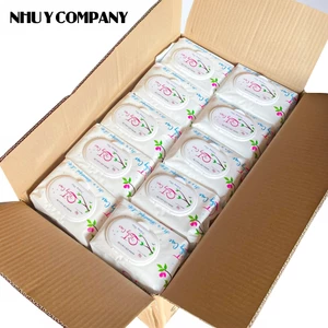 Sỉ 1 thùng 30 gói khăn ướt cao cấp QT Baby Care 600g Như Ý, không mùi, paraben, sử dụng an toàn